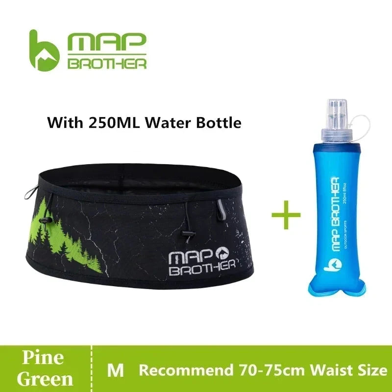 MAP BROTHER W1002 Hydration Running Belt Waist Pack Travel Money Bag Trail Marathon Gym Workout Fitness Mobile Phone Holder Bag GlowCart