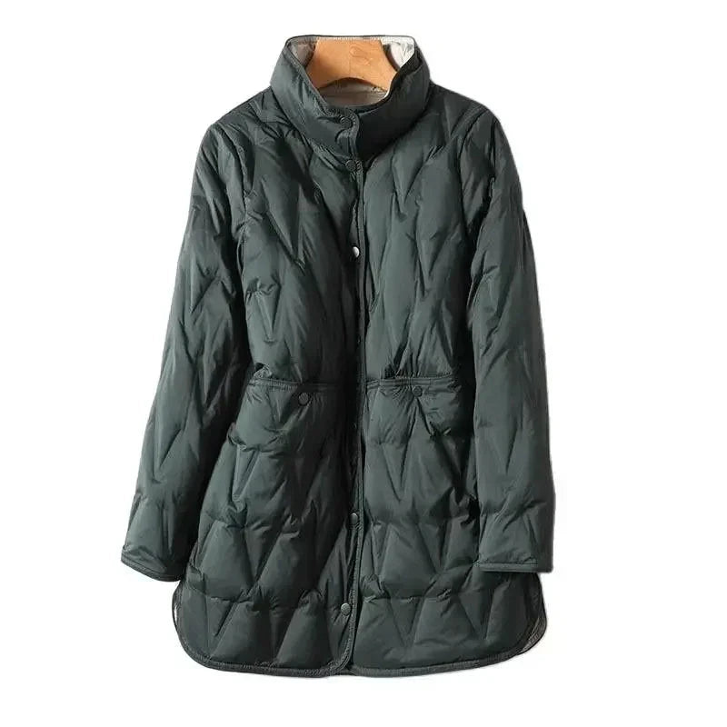 2024 New Arrivals Women Double Sided Thin Puffer Jacket GlowCart