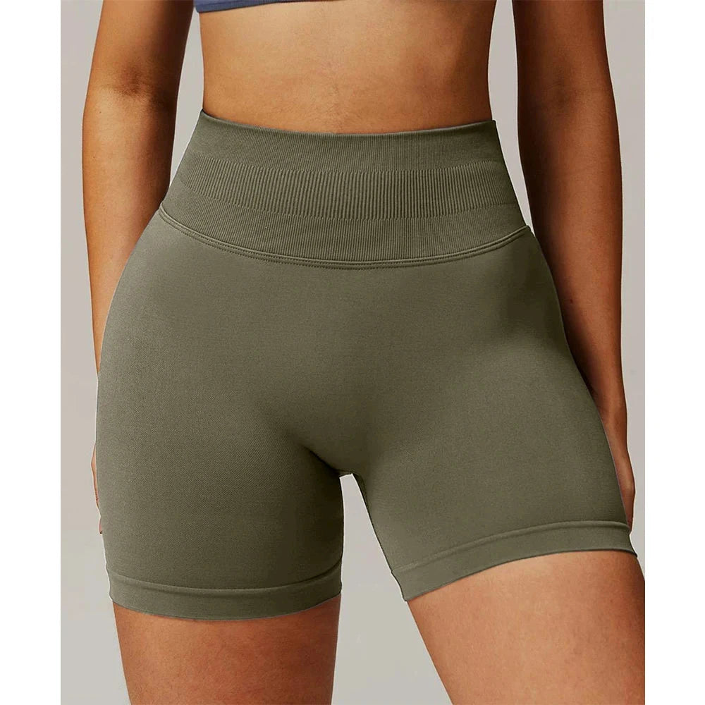 TKITK Shorts Pro Solid Seamless Half Pants Women Soft  Fitness Outfits Yoga Pants Gym Running Bike Wear GlowCart