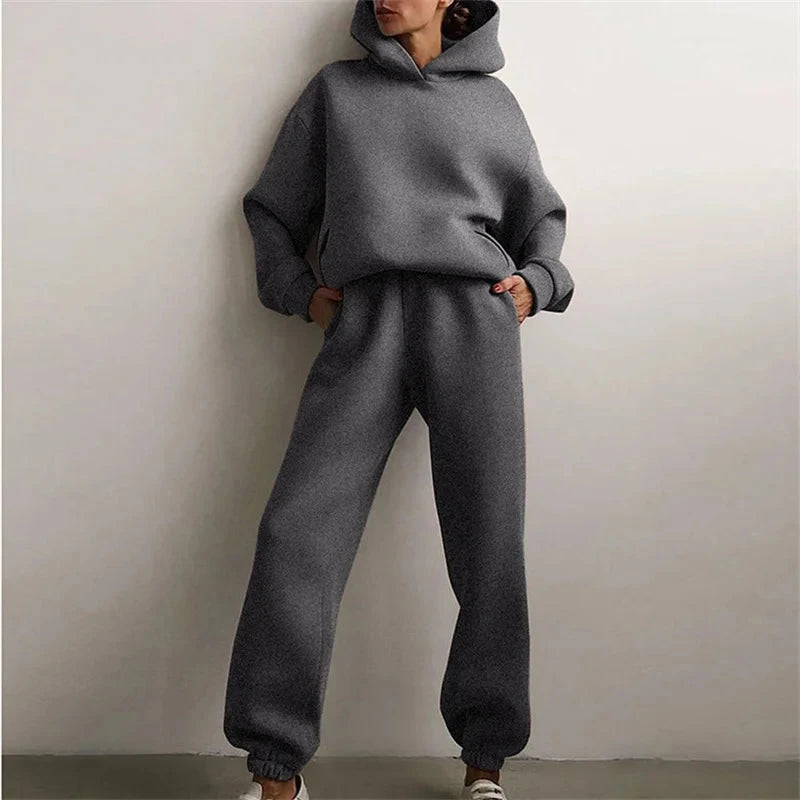 Women's Tracksuit Suit Autumn Fashion Warm Hoodie GlowCart