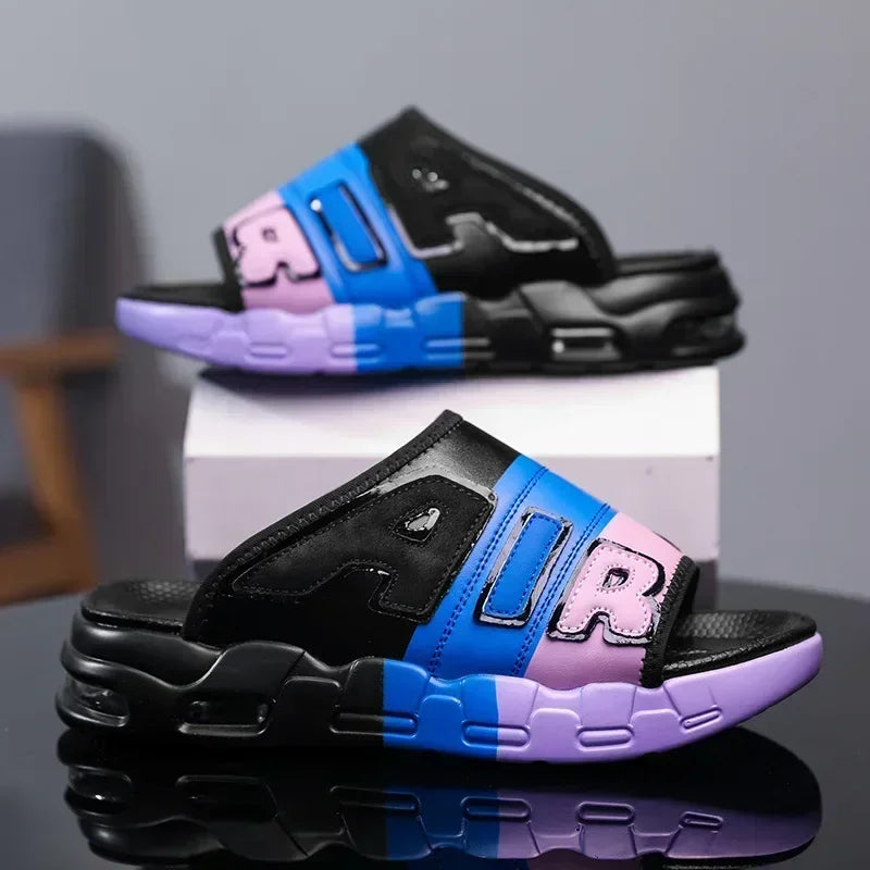 Men's Slippers Air Cushion Design Sandals Summer New PVC Soft Non-slip Men's Sports Slippers for Men Flip Flops Sandalias Hombre GlowCart