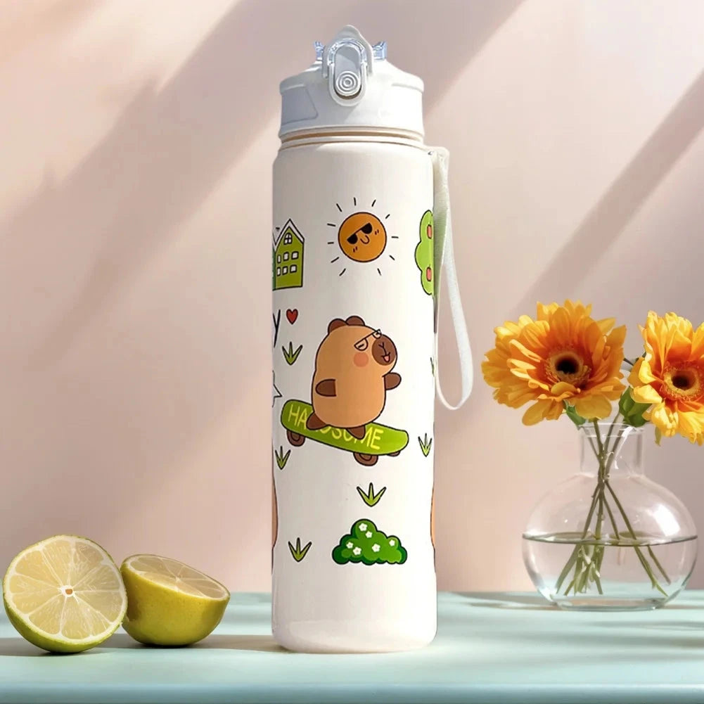 3in1 School Backpack Set Nylon Cute Bookbag Going Out Cartoon Laptop Travel Bag Breathable Back Large Capacity Cute Capybara Bag GlowCart