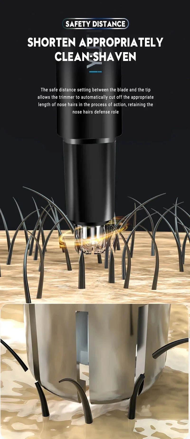 2 In 1 Electric Portable Ear And Nose Hair Trimmer Clipper GlowCart