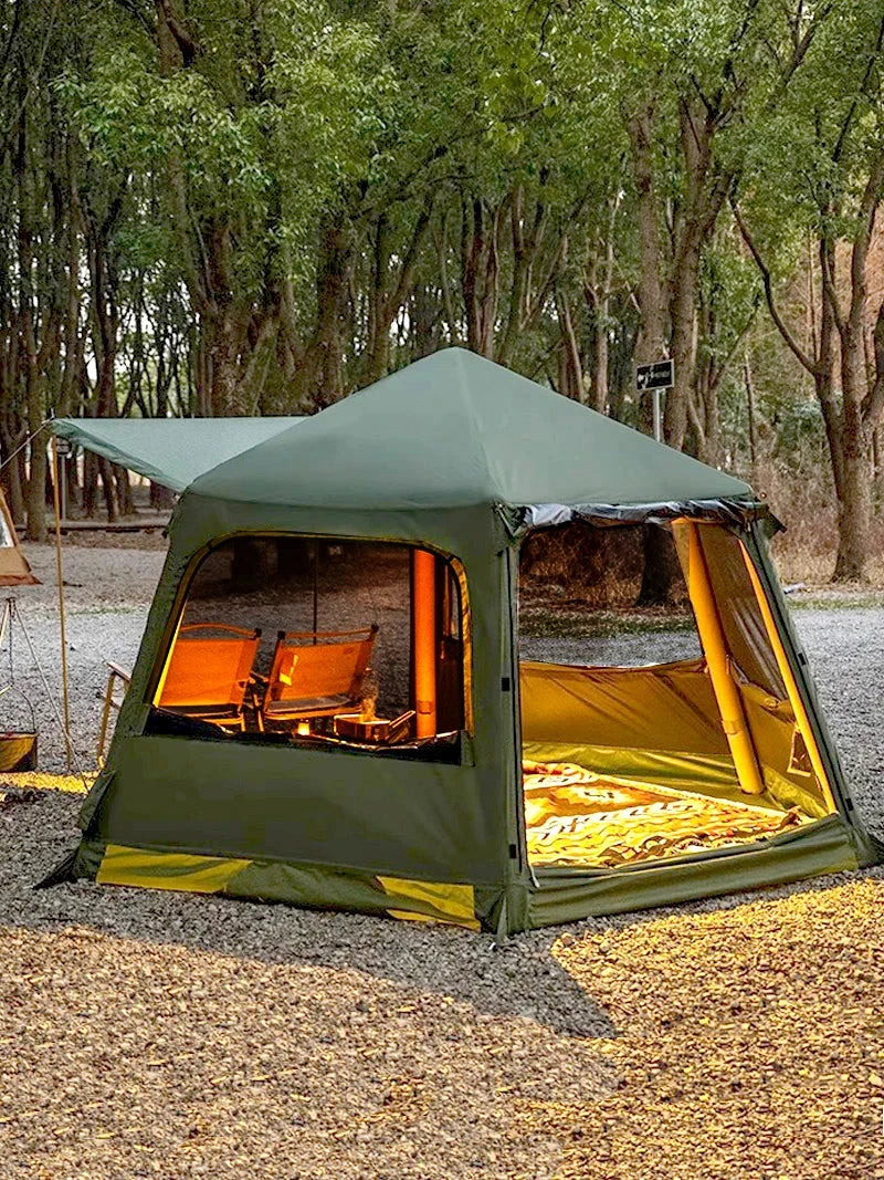 Large camping air tent 4-6 people Waterproof Family Tent GlowCart