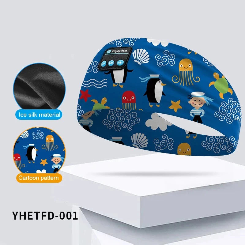 Kids Bluetooth Headphone Music Sport Headband Sleep Mask GlowCart