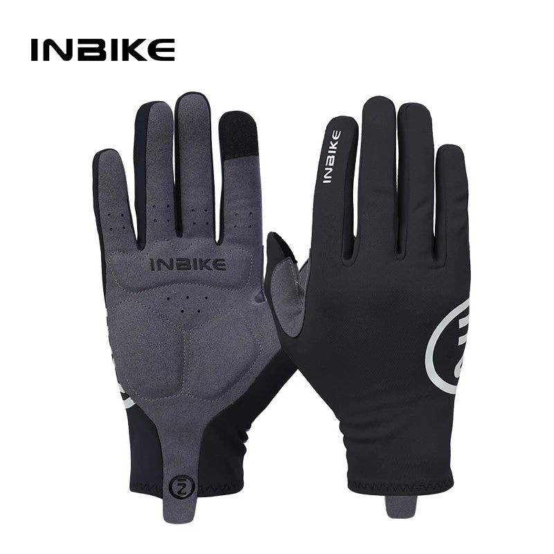 INBIKE Thermal Fleece Cycling Gloves Full Finger Winter Bike Gloves Touchscreen Anti-Shock Road Mountain Bicycle Gear for Men GlowCart