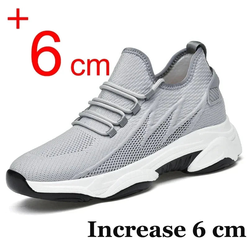 Increasing men sneakers casual heightening shoes 8cm height GlowCart