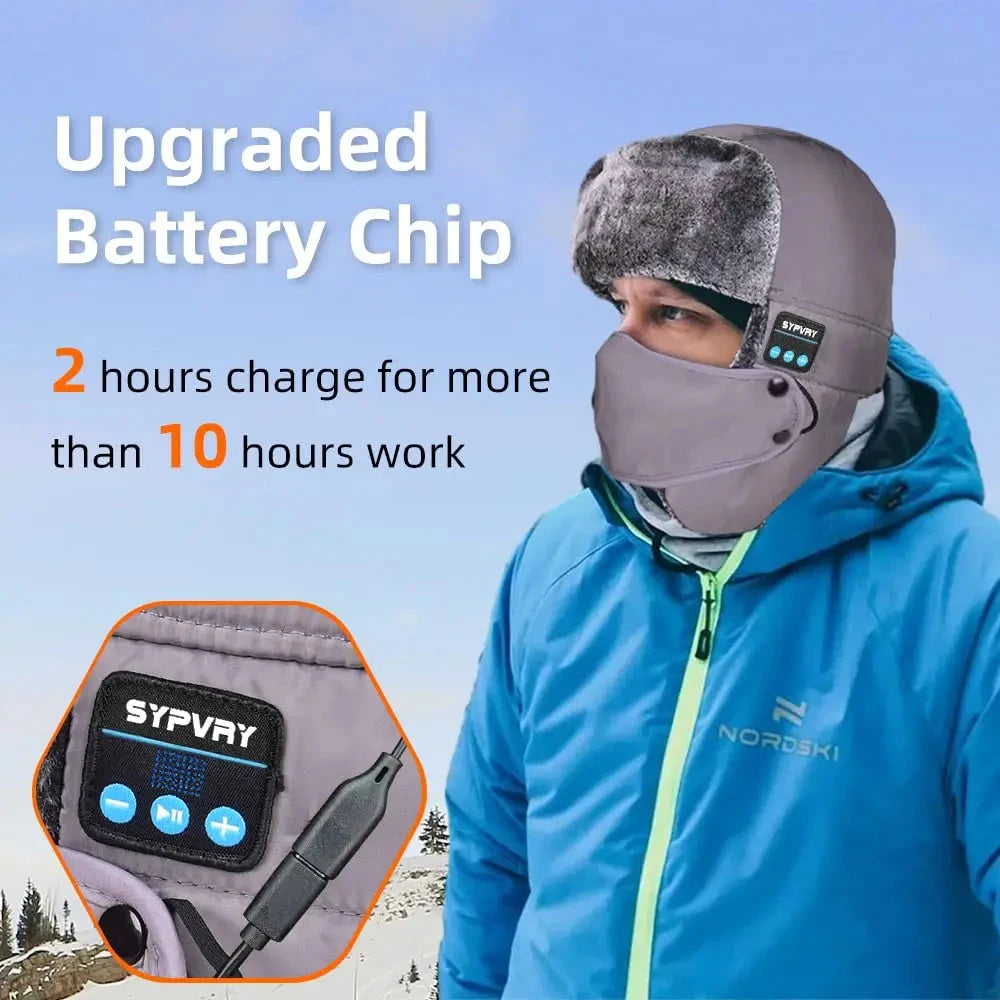 Winter Bluetooth Headphones Hat Outdoor Warm Wireless Music GlowCart