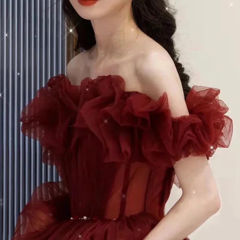 Women's Off Shoulder Sweat Dress, Girl's Dress, Princess, GlowCart