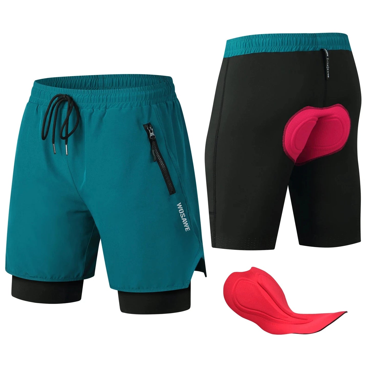 WOSAWE Summer Men's Cycling Shorts Mountain Bike Shorts Breathable Outdoor Sports MTB Riding Road Mountain Bike Short Trousers GlowCart