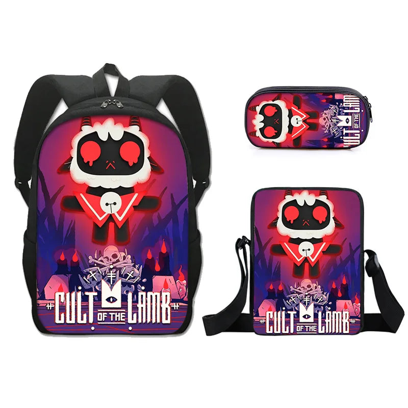 Cartoon Popular cult of the lamb 3D Print 3pcs/Set pupil