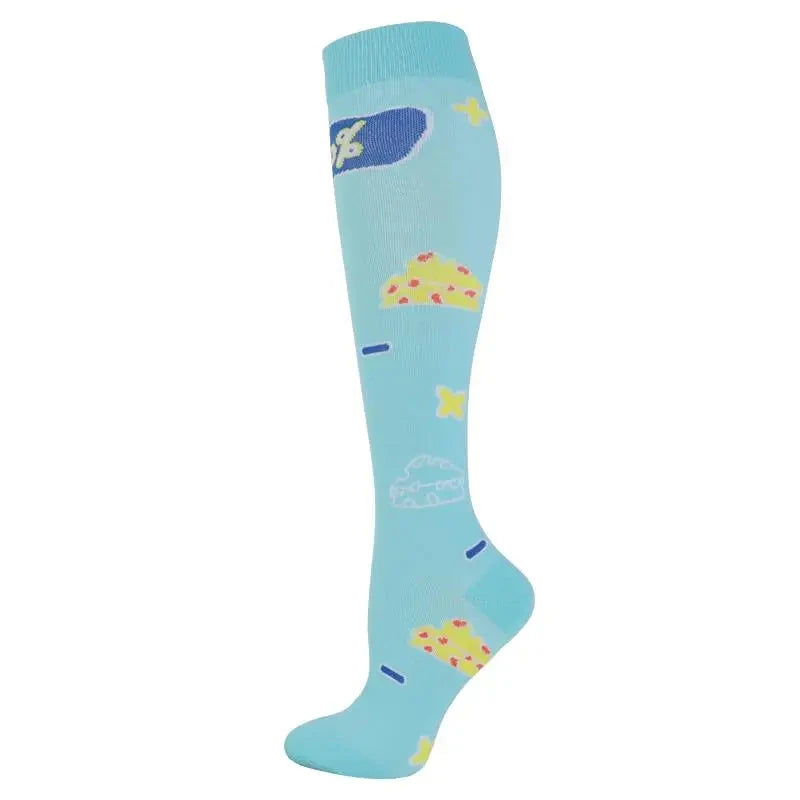 Men Women Compression Socks Varicose Veins Socks 20-30 Mmhg Outdoor Sports Cycling Travel Flight Nurse Running Leg Support Socks GlowCart