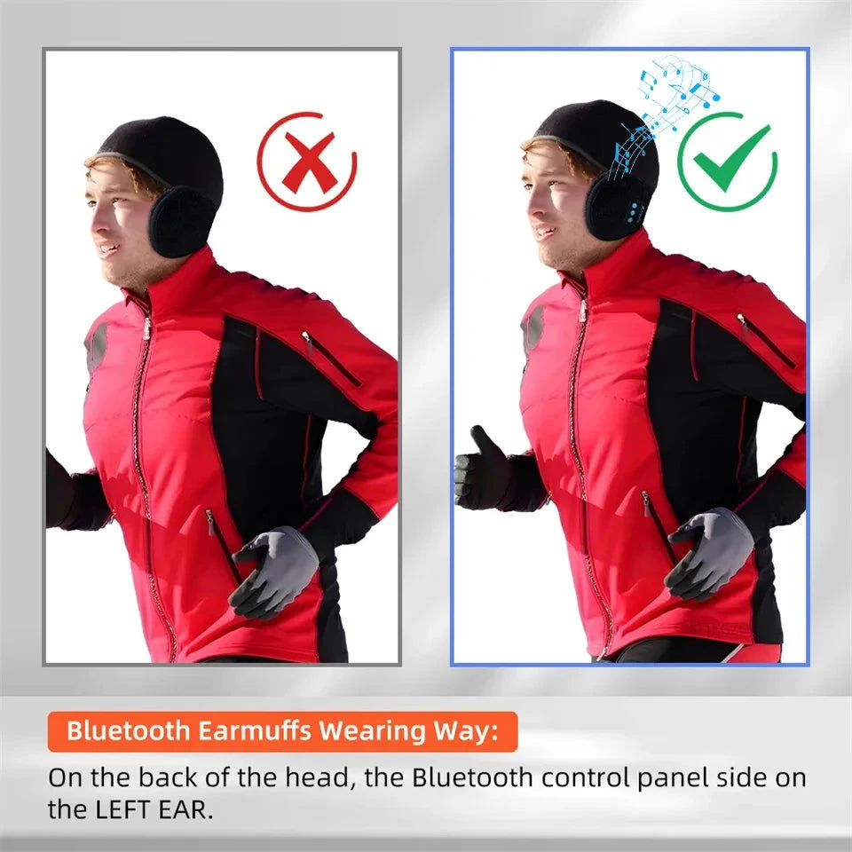 Wireless Ear muffs Bluetooth Headphones Earmuffs Winter GlowCart