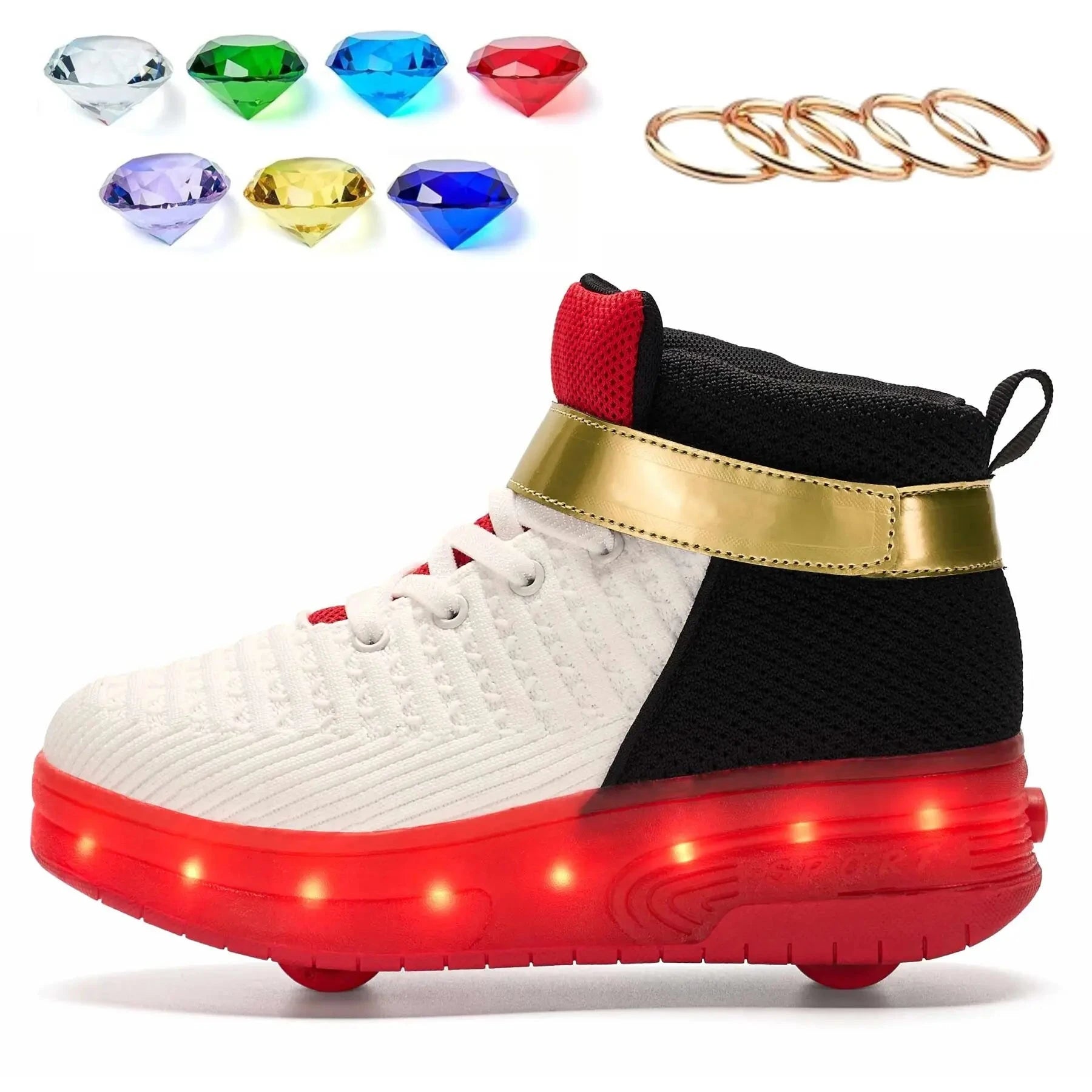 Shadow The Hedgehog shoes shadow roller skate sonic shoes For boys girls kids GlowCart