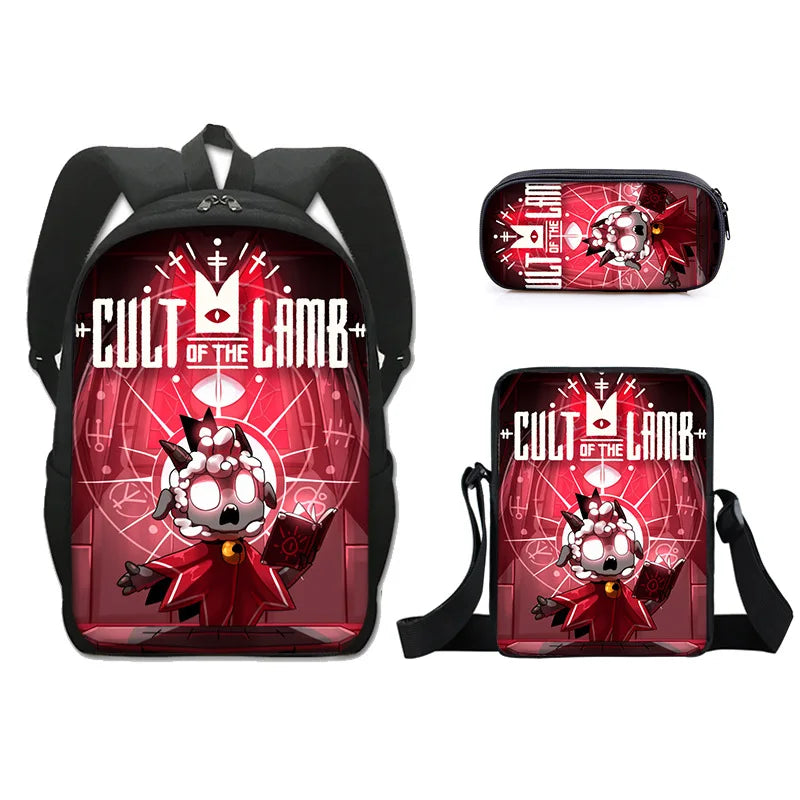 Cartoon Popular cult of the lamb 3D Print 3pcs/Set pupil