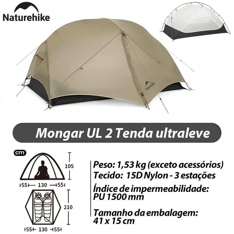 Naturehike Mongar 2 Ultralight Three Season Outdoor GlowCart