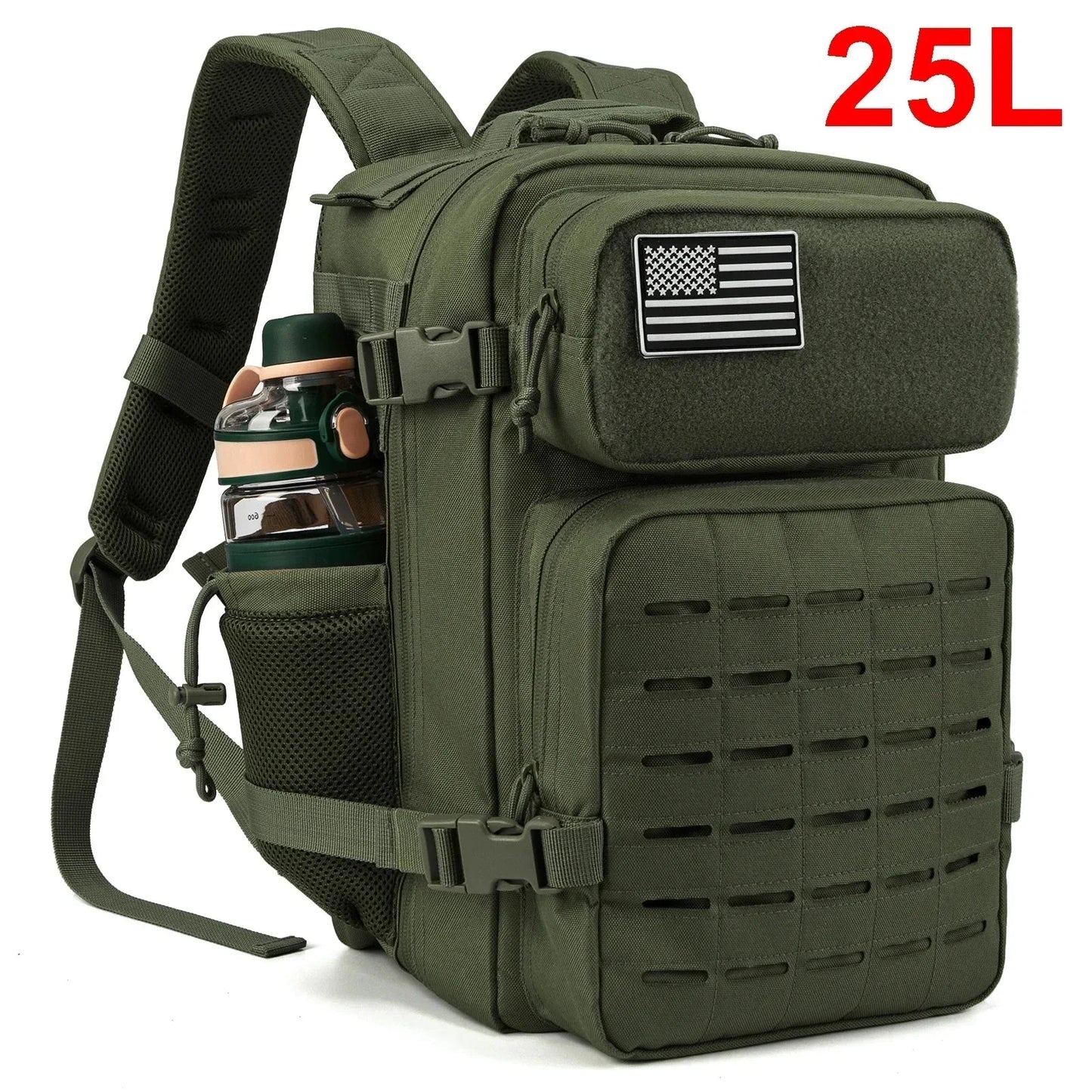 25L Tactical Backpack Outdoor Bag Fitness Backpack MOLLE GlowCart