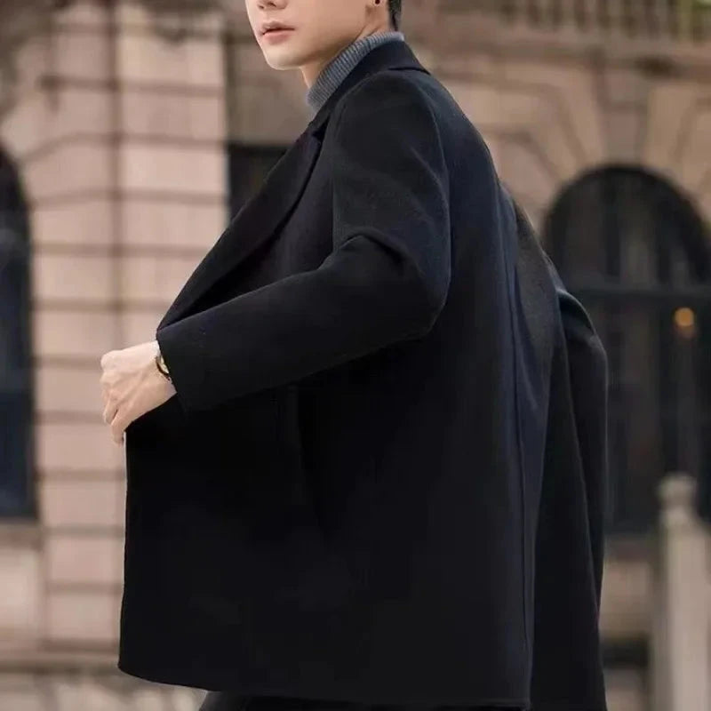 Men's Jackets Winter Warm Sales of Wool & Blends Overcoat GlowCart