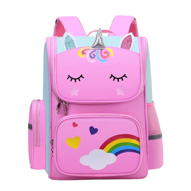Kid Backpack for Girl Unicorn Children Bookbag Rainbow Eyes School Bag Teen Girl Backpack for Traveling Waterproof Mochilas GlowCart