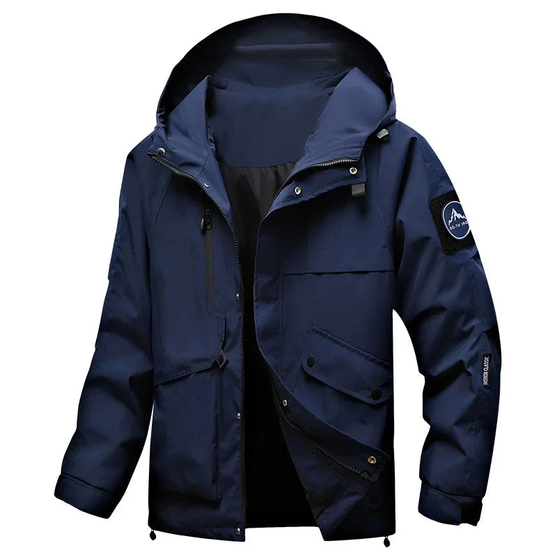 Men's Lightweight Waterproof Rain Jacket Autumn Shell Hooded GlowCart