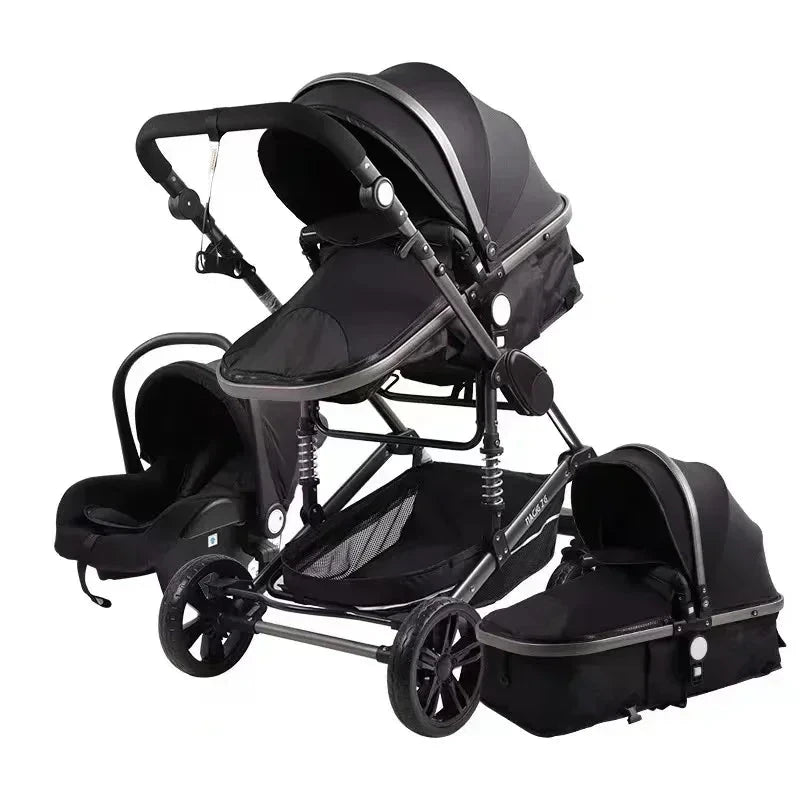 baby stroller 3in1 Luxury High Landscape baby pram portable baby pushchair multifunctional Newborn Carriage double faced GlowCart