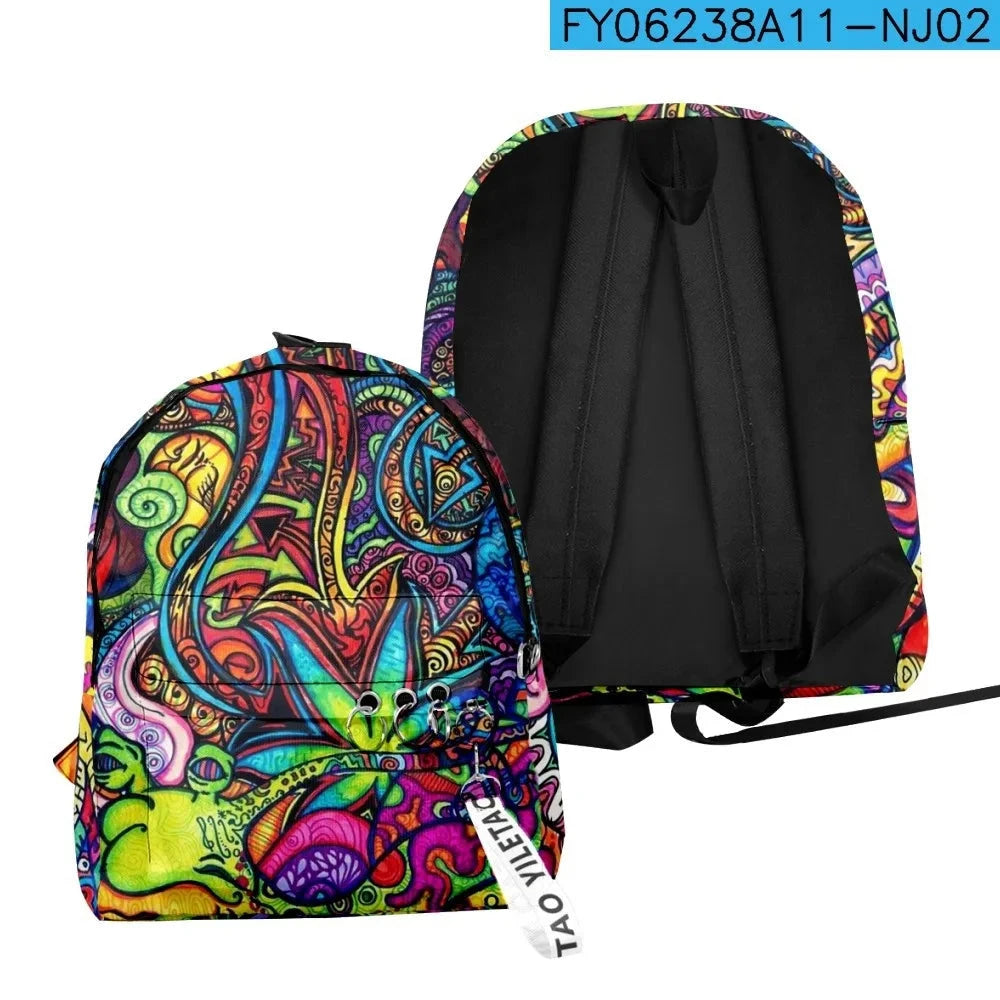Popular Youthful Anime abstraction School Bags Notebook GlowCart