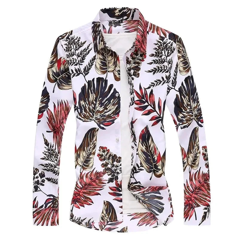 Spring new men's shirts Energetic youth casual printing GlowCart