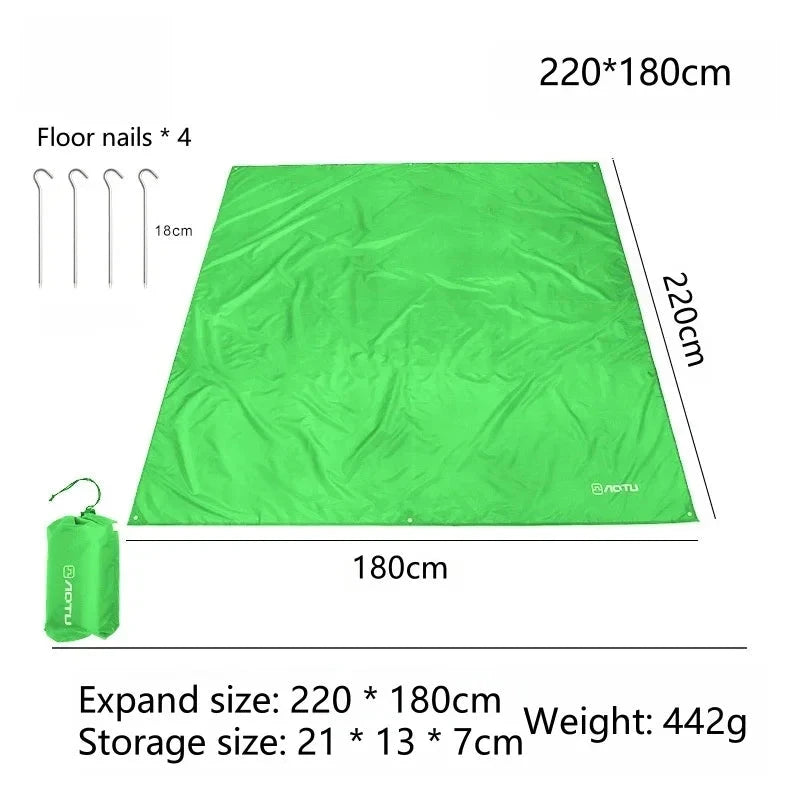 Camping Tent Floor Mat | Waterproof Sun Shelter & Stormproof GlowCart
