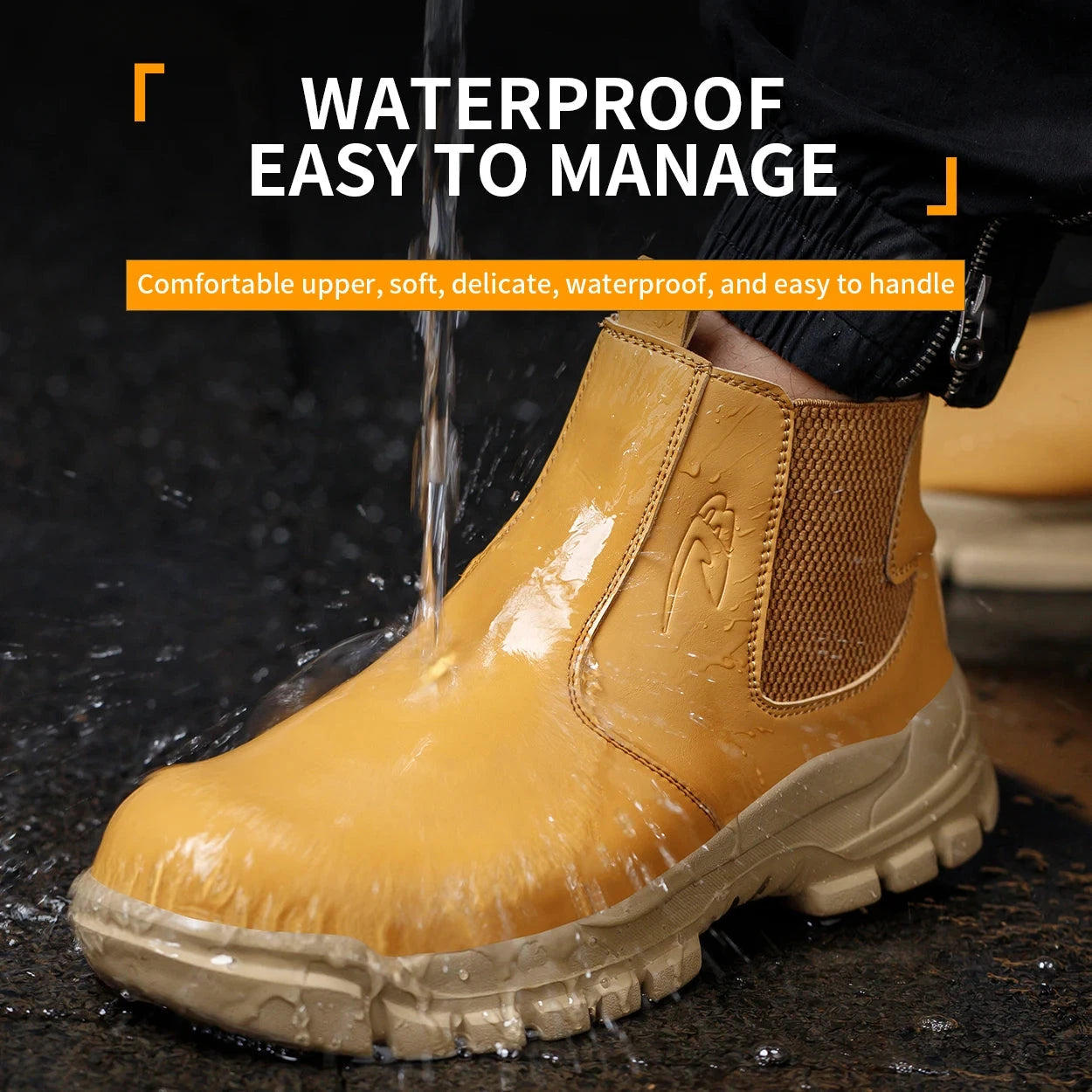 Waterproof Men's Safety Work Boots Steel Toe Shoes Anti GlowCart