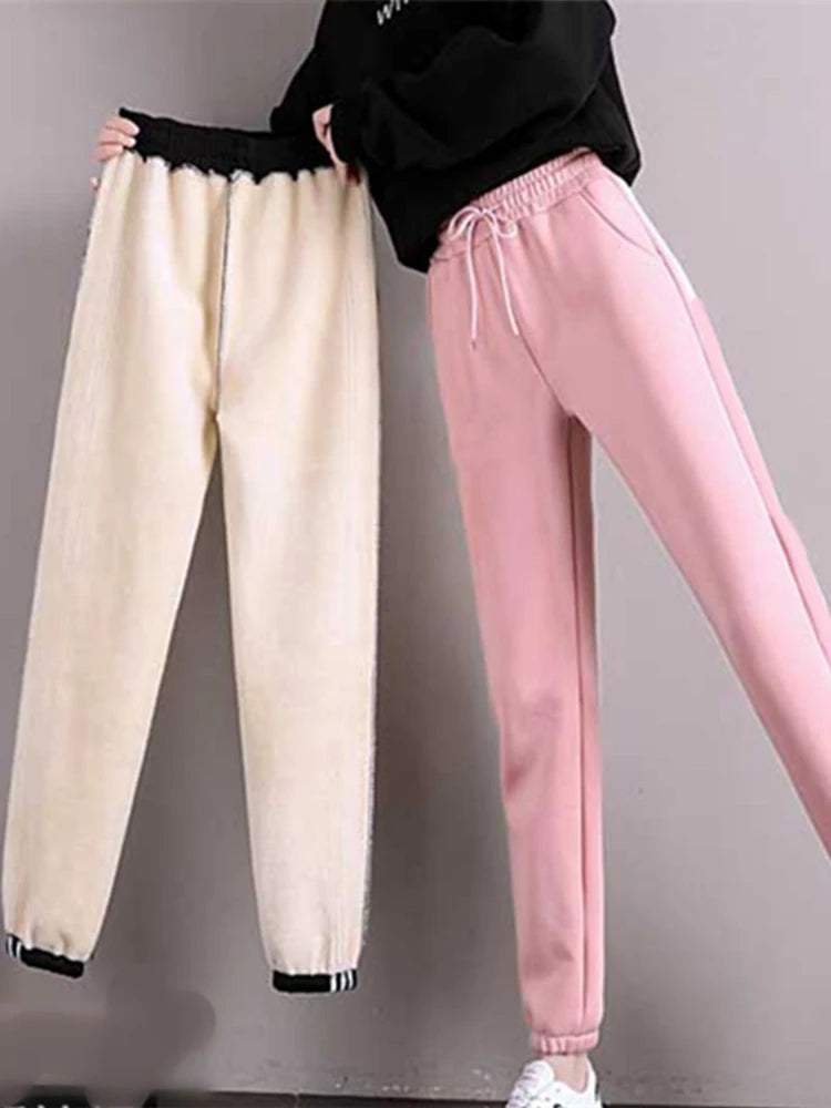 Women Winter Warm Leggings Thick Trousers Warm Fleece Plus