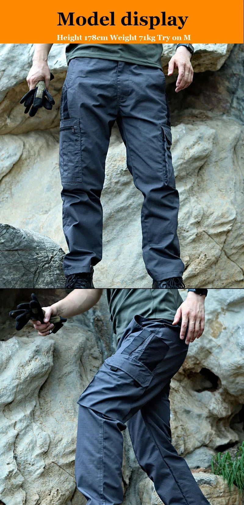 New Tactical Work Pants Men Outdoor Cargo Trousers GlowCart