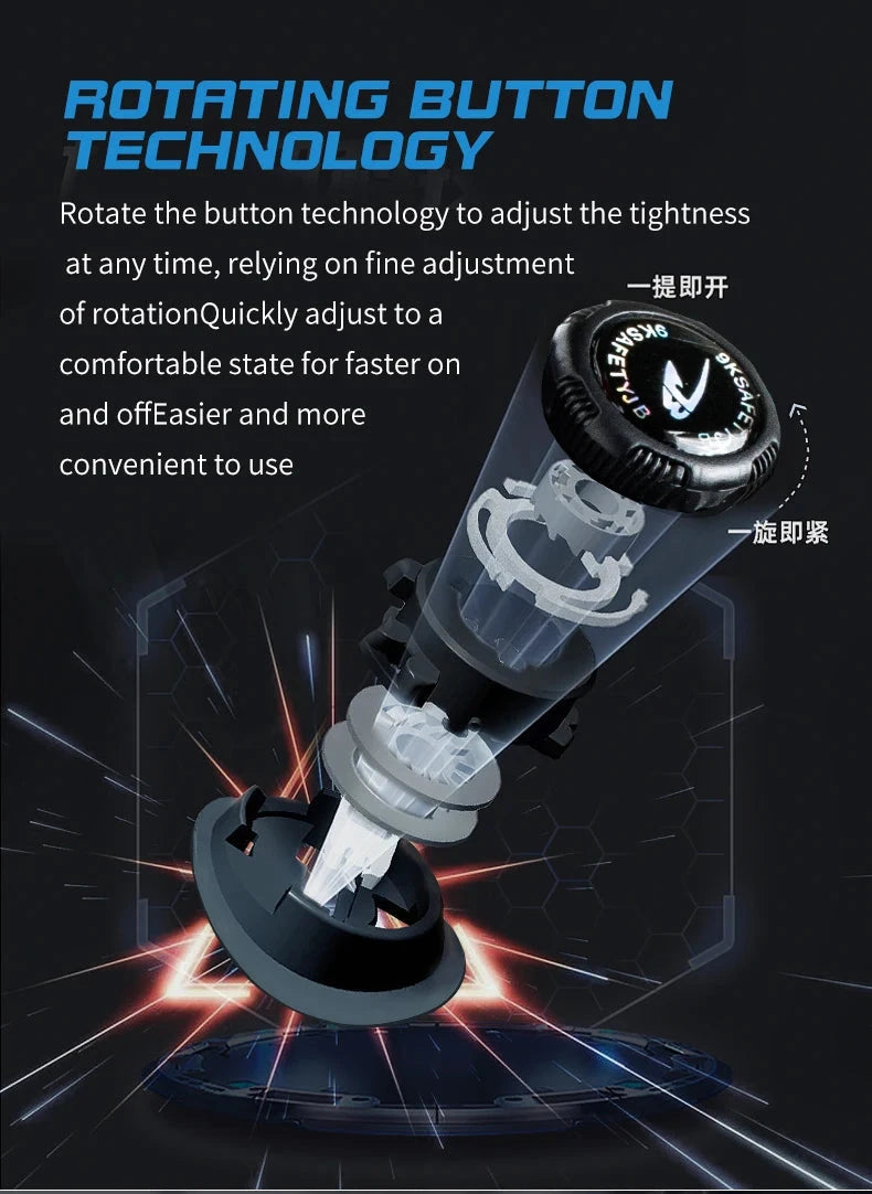 Rotating Button Safety Shoes Men Steel Toe Sneaker Air GlowCart