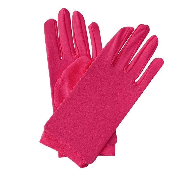 Woman Gloves for Summer Satin Sunscreen  Female Thin Solid GlowCart