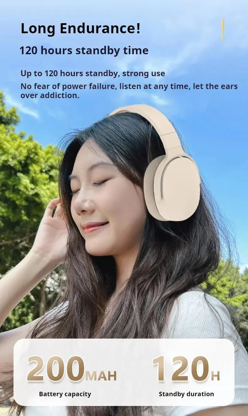 Original P2961 Bluetooth 5.3 Headphone Gaming Wireless Foldable Headset HiFi Powerful Bass Earphones Built-in Mic GlowCart