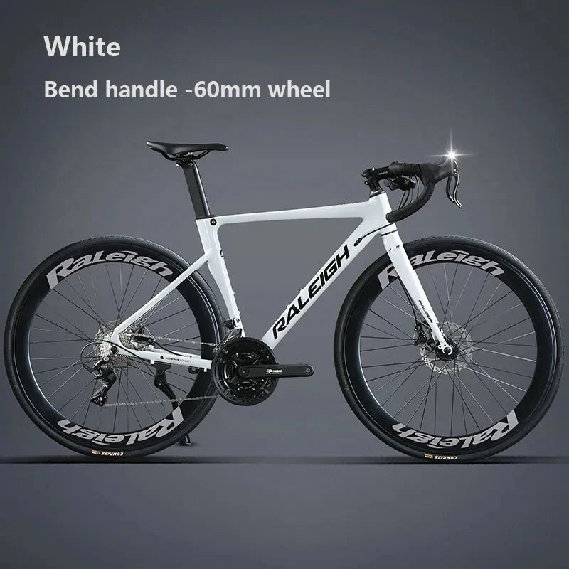 Aluminum Alloy Gravel Road Bicycle ,16/18/24/27 speed Racing Bike with 40/60mm wheel,Gravel Bike For Man Women Adult Student GlowCart