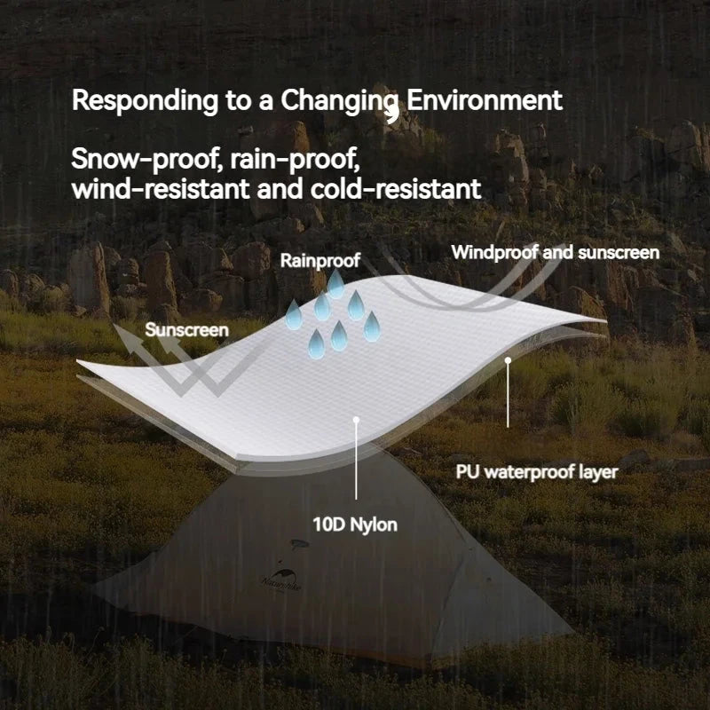 Naturehike 10D Cloud Up Camping Tent  Waterproof Hiking Tent GlowCart