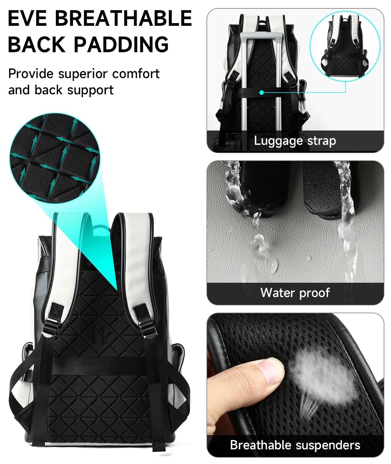 High Quality Waterproof Flip Leather Laptop Backpack for Men GlowCart