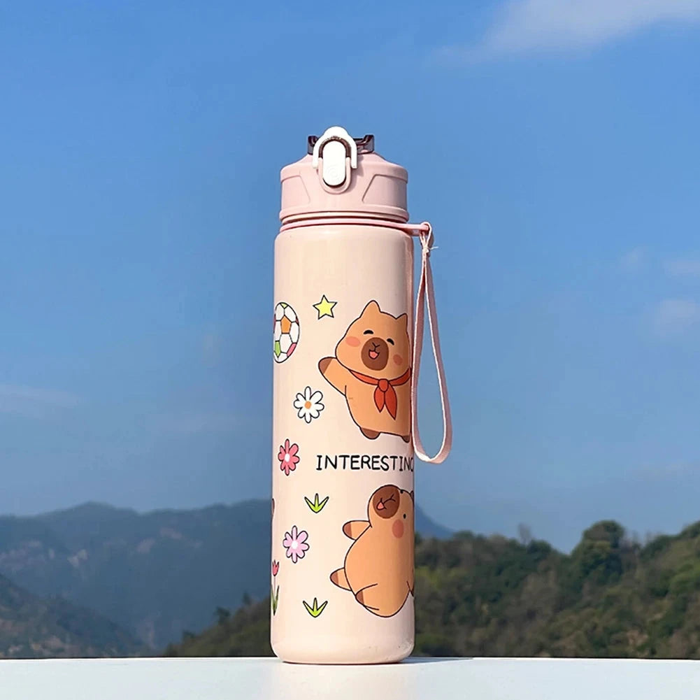 3in1 School Backpack Set Nylon Cute Bookbag Going Out Cartoon Laptop Travel Bag Breathable Back Large Capacity Cute Capybara Bag GlowCart