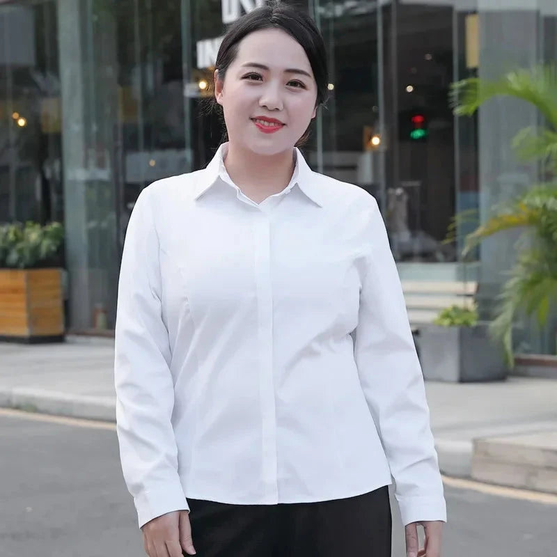 Plus Size Bamboo Fiber Elastic Work Shirt Extra Large plus GlowCart