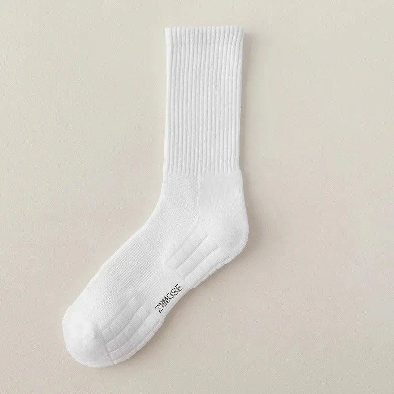 1pc 4pcs 5pcs 10pcs Socks Men's Cotton Spring Towel Bottom with Velvet Mid-tube White Stockings Thickened Sports Basketball Sock GlowCart