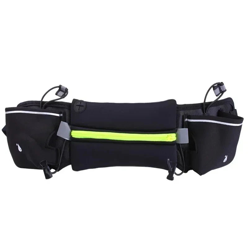 Men/Women Marathon Trail Running Waist Pack For Phone Water Bottle Sports Fanny Pack Fitness Dual Pocket Running Belt Waist Bag GlowCart