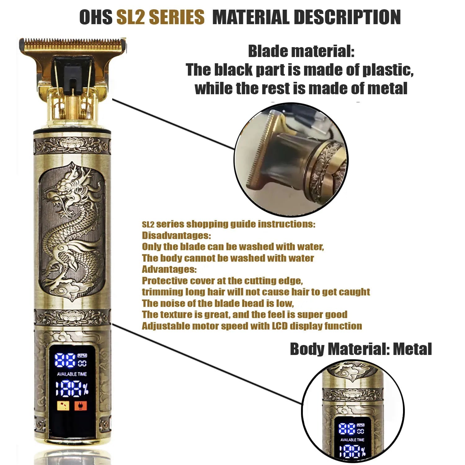 T9 Hair Clipper Repair Beard Shaving Body Hair Trimmer Clippers Electric Machine Men Haircut Machine 0mm Barber Shaver GlowCart