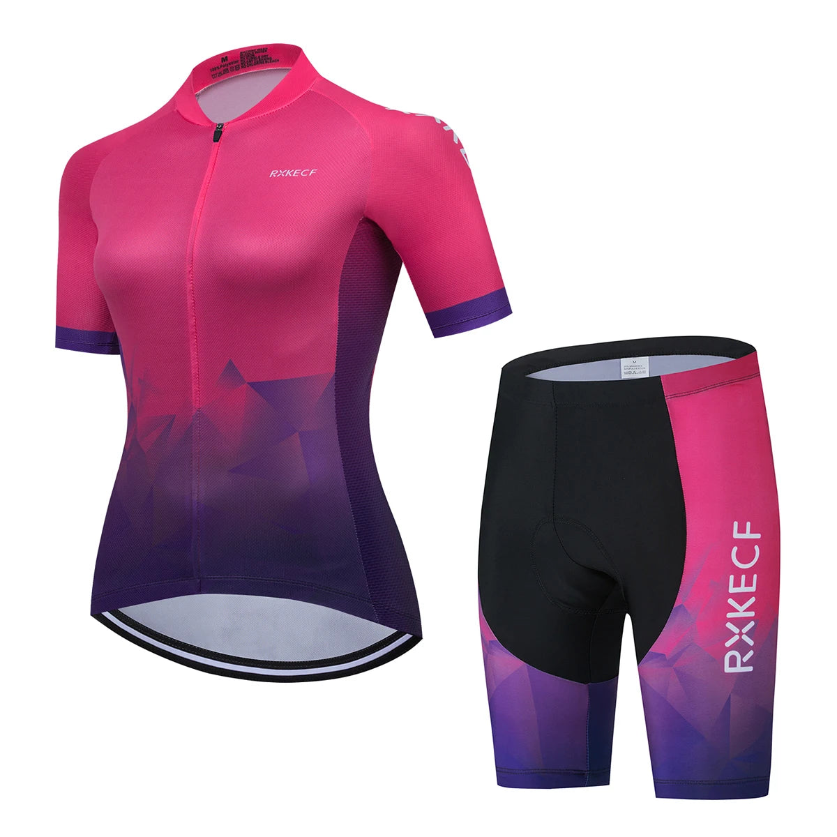 RXKECF Pro 2023 Woman Short Sleeve Cycling Jersey Set Sports Outfit Bike Clothing Kit Mtb Maillot Cyclist Bicycle Clothes GlowCart
