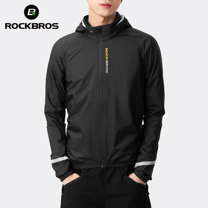 ROCKBROS Raincoat Cycling Waterproof Jacket Lightweight GlowCart