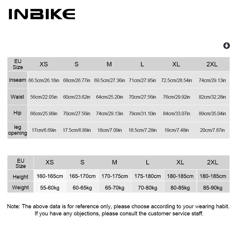 INBIKE Cycling Bib Pants Men's Winter Warm Fleece Mountain GlowCart