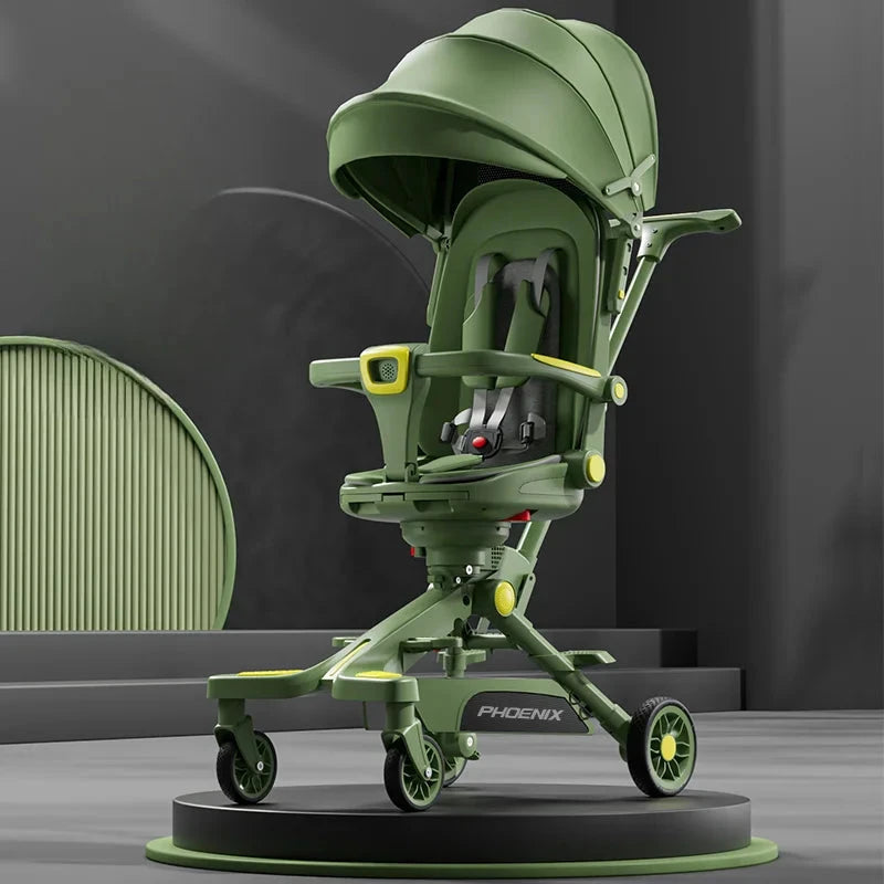 New Baby Stroller multifunction Two-way Sitting and Lying baby pram High view  Portable four wheels stroller children's cart GlowCart