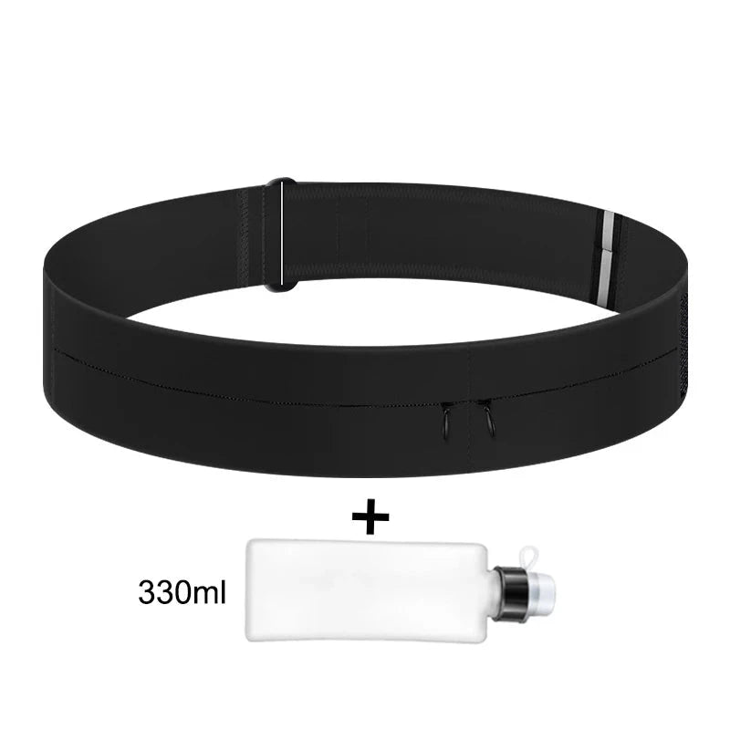 Running Belt Waist Bag with Water Bottle Women Sports Fanny Pack Men Phone Pouch Jogging Gym Bags Hydration Run Accessories GlowCart