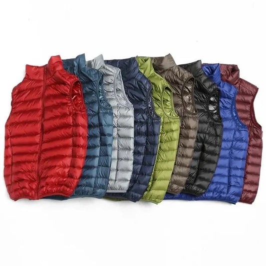 Autumn and Winter Men's 90% White Duck Down Vest Casual GlowCart