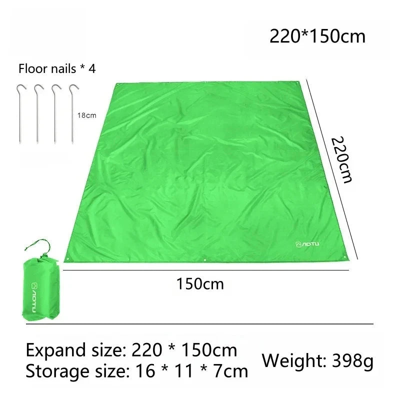 Camping Tent Floor Mat | Waterproof Sun Shelter & Stormproof GlowCart