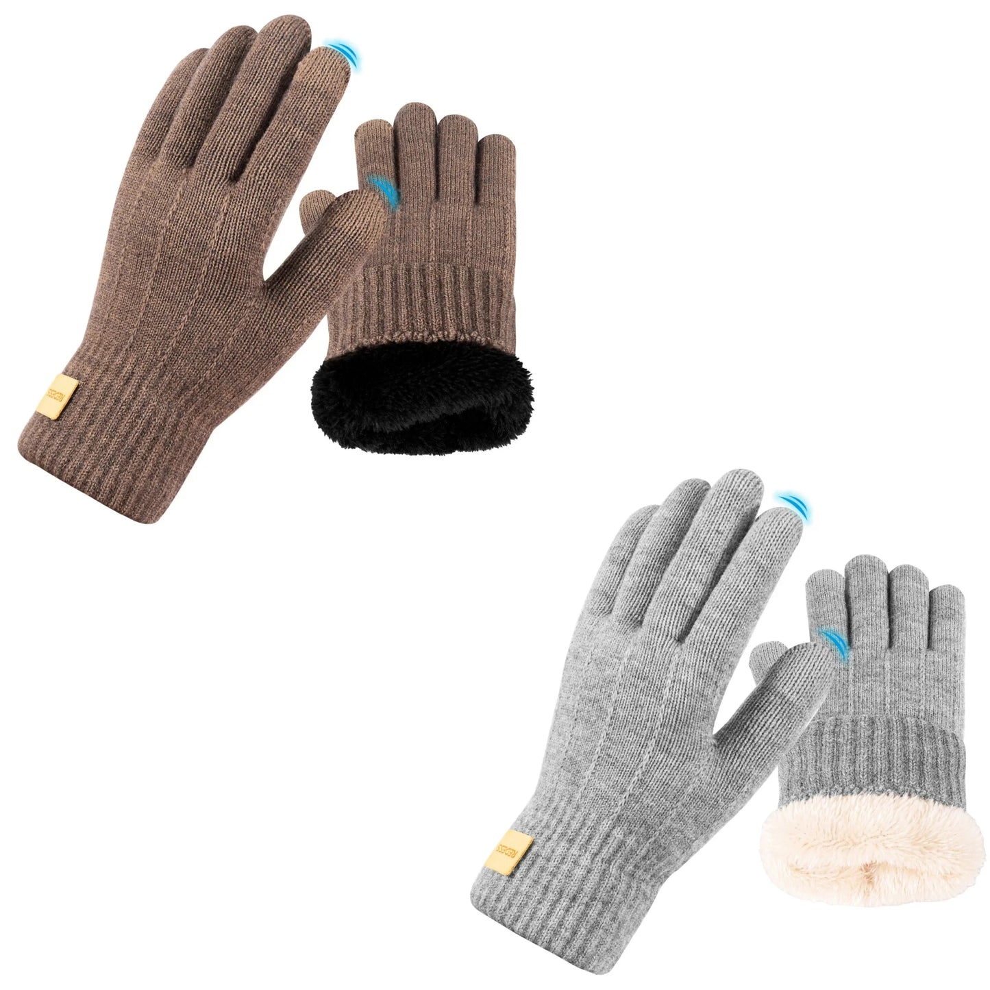 Winter warm gloves, with inner lining and thickened padding, GlowCart